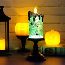 Eldnacele Halloween Snow Globe Candles Lighted Lamp, Battery Operated Spooky Spinning Water Glittering Tornado Candle Flameless Candles Table Centerpiece for Halloween Decoration Indoor(Spider) by CozyNest Decor