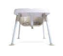 Foundations Secure Sitter 7" Feeding Chair, Stable “No Tip” Feet, 3-Point Adjustable Harness, Removable Tray, Easy to Clean, Smooth Plastic (White/Tan) by TinyTreasures Baby Boutique