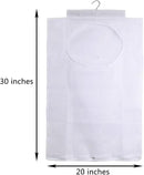 ALYER Breathable Mesh Laundry Hamper,Foldable Hanging Closet Storage Basket,Portable Space Saving Dirty Clothes Bag (White) by CozyNest Decor