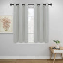 Easy-Going Blackout Curtains for Bedroom, Solid Thermal Insulated Grommet and Noise Reduction Window Drapes, Room Darkening Curtains for Living Room, 2 Panels (34x45 in, Greyish White) by CozyNest Decor