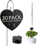 30-Pack Iron Metal Heart Shaped Garden Markers Weatherproof Metal Plant Labels Large Planting Seedling Stake Signs, for Seedlings Herbs Vegetable Greenhouse Gifts with White Marker Pen Labels by GreenHaven Gardens