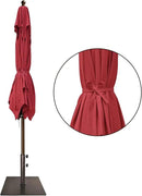 EliteShade USA 10-Year-Non-Fading 6x6Ft Square Market Umbrella Patio Outdoor Table Umbrella with Ventilation, Burgundy by GreenHaven Gardens