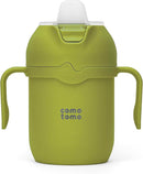 Comotomo Toddler Tumbler 8oz Insulated Sippy Cup with Silicone Straw and Spout, Green by TinyTreasures Baby Boutique