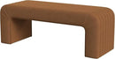 Modern Arch Channel Bedroom Bench Ottoman, 48" Entryway Bench and Shoe Rack, Soft Cushion Bench for Bedroom End of Bed, Ottoman Bench for Living Room, Bedroom, Entryway (Beach Rust Velvet) by CozyNest Decor