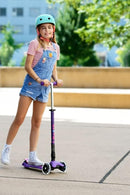 Micro Kickboard - Maxi Deluxe Foldable LED - Three Wheeled, Lean-to-Steer, Fold-to-Carry Swiss-Designed Micro Scooter for Kids with Motion-Activated Light-Up Wheels for Ages 5-12 by TinyTreasures Baby Boutique