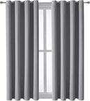 ChrisDowa Grommet Blackout Curtains for Bedroom and Living Room - 2 Panels Set Thermal Insulated Room Darkening Curtains (Light Grey, 52 x 63 Inch)
