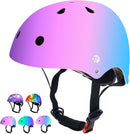 Adjustable Color Gradient Skateboard Helmet for 3-5-8-14+Ages【Toddler Kids Youth Adult】 Girls Boys Woman.Bike Helmet for Multi-Sports Cycling Bicycle Scooter Inline Roller Skate Rollerblading by TinyTreasures Baby Boutique
