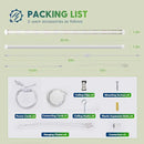 FREELICHT 2 Pack 4FT LED Grow Light, 40W (250W Equivalent), Full Spectrum Sunlight Growing Lamp Fixture, Linkable Hanging Plant Light for Hydroponic Indoor Plants Seeding, Plug-in with On/Off Switch