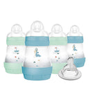 MAM 5oz Easy Start Anti-Colic Baby Bottles, Slow Flow with Bonus Medium Flow Nipple, Reduces Colic, Gas, & Reflux, Easy-to-Clean, BPA-Free, Baby Bottles for Newborns, 0-3 Months by TinyTreasures Baby Boutique