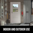GORILLA GRIP 100% Waterproof All-Season WeatherMax Doormat, 47x35, US Designed Natural Rubber, Stain and Fade Resistant, Low Profile Indoor Outdoor Door Mats, Easy Clean Patio Mat, Stone Paws by CozyNest Decor