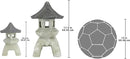Design Toscano NG999870 Asian Decor Pagoda Lantern Outdoor Statue, Large and Medium, Two-tone stone by GreenHaven Gardens
