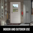 GORILLA GRIP 100% Waterproof All-Season WeatherMax Doormat, 47x35, US Designed Natural Rubber, Stain and Fade Resistant, Low Profile Indoor Outdoor Door Mats, Easy Clean Patio Mat, Espresso Home Paw by CozyNest Decor