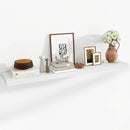 55 Inch Floating Shelves, 12 Inch Deep Floating Shelves for Wall, Floating Shelf with Invisible Brackets, 55 Inch Wide x 12 Inch Deep Wall Shelves for Bathroom, Bedroom, Living Room,1 Pack,White by CozyNest Decor