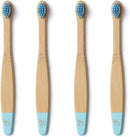 Wild & Stone Organic Baby Bamboo Toothbrushes | 4 Pack | Soft Bristles | 100% Compostable Handle | BPA Free | Vegan Baby Toothbrushes (Baby Blue) by TinyTreasures Baby Boutique