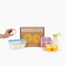 Breastmilk Storage Reusable Freezer Trays with Lid l Baby Food Cube 4pcs Complete Kit l 0.5/1/2 Oz Silicone Tray l Ultra Leak-Proof Breastmilk Kit l Reusable Bags by TinyTreasures Baby Boutique