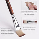25pcs Paint Brush Set, Fuumuui Acrylic Paint Brushes, Professional Artist Series with Wide Flat, Filbert, Fan, Dagger, Cat Tongue, Round, Angle, Rigger for Oil, Acrylic Canvas Paintings, Face Painting by CozyNest Decor
