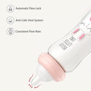 YOHKOH Natural Glass Baby Bottle with Natural Response Nipple, Newborn Anti-Colic Baby Bottles, Wide Neck Mushroom Cap Baby Bottle, Clear ((8.8oz (Pack of 2), Purple) by TinyTreasures Baby Boutique