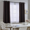 NICETOWN Bedroom Blackout Curtains and Drapes - Triple Weave Thermal Insulated Solid Grommet Blackout Panels for Basement(1 Pair, 52 inches by 45 Inch, Toffee Brown) by TinyTreasures Baby Boutique