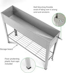 Raised Garden Bed, Garden Raised Planter Box with Legs, Galvanized Garden Planter for Herbs and Vegetables (40" Grey) by GreenHaven Gardens