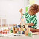 Joqutoys ABC Wooden Building Blocks for Toddlers 1-3 Large, 26 PCS Alphabet & Number Stacking Blocks, Educational Learning Toys for Boys Girls Kids Gifts 1.65'' by TinyTreasures Baby Boutique
