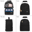 NCVI Breastmilk Cooler Bag with 2 Ice Pack, Breast Pump Bag with Cooler Fits 6 Bottles, Double Layer Breast Milk Baby Bottle Cooler Bag, for Travel, Nursing Mom Daycare, Work, Picnic (Black) by TinyTreasures Baby Boutique