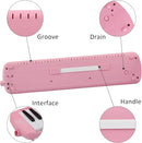 EastRock 37 Key Melodica Instrument Keyboard Soprano Piano Style with Mouthpiece Tube Sets and Carrying Bag for Kids Beginners Adults Gift Pink by TinyTreasures Baby Boutique