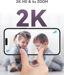 Smart WiFi Baby Monitor - 5" 1080P Split Screen & 2K Camera App Control, Motion Alerts, Sound Detection, HD Night Vision, 5050mAh Battery, 2-Way Talk, Multi-User, Triple Security, 1600ft Range by TinyTreasures Baby Boutique