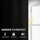 Easy-Going Blackout Curtains for Bedroom, Solid Thermal Insulated Grommet and Noise Reduction Window Drapes, Room Darkening Curtains for Living Room, 2 Panels (52x63 in,Black) by CozyNest Decor