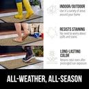 GORILLA GRIP 100% Waterproof All-Season WeatherMax Doormat, 47x35, US Designed Natural Rubber, Stain and Fade Resistant, Low Profile Indoor Outdoor Door Mats, Easy Clean Patio Mat, Home Sweet Home by CozyNest Decor