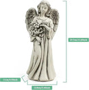 Solar Angel Statue for Outdoor, Angel Figurine with Resin, Outdoor Decor for Patio Lawn Yard Porch, Garden Gift by GreenHaven Gardens