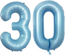 GOER Number 30 Balloons for 30th Birthday Party Decorations,42 Inch Jumbo Foil Helium Balloons for 30th Anniversary (Light Blue) by TinyTreasures Baby Boutique