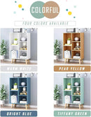 IOTXY Wooden Open Shelf Bookcase - 3-Tier Floor Standing Display Cabinet Rack with Legs, 5 Cubes Bookshelf, Warm White by CozyNest Decor
