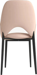 LeisureMod Amalfi Upholstered Fabric Dining Chair – Modern Side Chair with Iron Legs, Mid-Century Accent Chair for Dining Room or Kitchen by CozyNest Decor