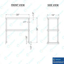 AmGood Double OverShelf Stainless Steel NSF - Many (30" Long x 14" Deep) by CozyNest Decor