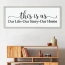 LuZhiQiang This Is Us Sign Wall Decor 40"×15" for Bedroom Family Sign Large Framed Wooden Wall Hanging Art (White) by CozyNest Decor