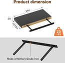 Floating Shelf, Set of 2 Wall Shelf, 24 in W x 12.75 in D x 2 in H Wooden Floating Wall Shelf with Invisible Brackets for Living Room/Bedroom/Bathroom/Kitchen Storage and Decor, Black by CozyNest Decor