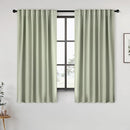 ANRODUO Back Tab Blackout Curtains for Bedroom Living Room, Rod Pocket Pinch Pleated Thermal Insulated Room Darkening Curtains 72 Inches Long 2 Panels, Sage Green, 52 x 72 Inch by TinyTreasures Baby Boutique