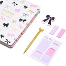 Votum August 2025 to January 2027 Large Back to School Academic Planner- Daily, Weekly & Monthly Organizer with Pens, Stickers, Sticky Notes, and a Sturdy Cover - Bows Pink by TinyTreasures Baby Boutique