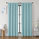 Simplebrand Ava Aqua Blackout Curtains for Bedroom 84 Inch Length 2 Panels Set, Solid Thermal Insulated Privacy Nursery Window Treatment Curtains Blackout Drapes, W40 x L84 Inch, Aqua by TinyTreasures Baby Boutique