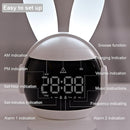 Kids Alarm Clock for Kids, Bunny Alarm Clocks for Girls Boys, White Kid Alarm Clock with Ringtones & Night Light Rechargeable Snoozing by TinyTreasures Baby Boutique