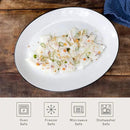 Made In Cookware - Serving Platter - White With Black Rim - Porcelain - Crafted in England by CozyNest Decor