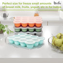 Baby Food Storage Container - 1.5oz x 12 Pods Silicone Freezer Tray with Lid for Homemade Baby Food, Fruit Purees, Vegetable & Breast Milk (Blue) by TinyTreasures Baby Boutique