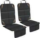Car Seat Protector for Child Carseat, 2 Pack Protect Car Seats Cover for Baby with Thickest Padding and Non-Slip Padded Backing Mesh Pockets Kids Pets Car Back Seat Protectors(Darkgrey) by TinyTreasures Baby Boutique