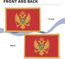 Montenegro Flag Garden Yard House 2x3 ft Flags Double Sided Print Banner Indoor Outdoor Party Home Decorations for Boat Dorm House Balcony by GreenHaven Gardens