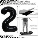 GOER Number 25 Balloons for 25th Birthday Party Decorations,42 Inch Jumbo Foil Helium 52 Balloons for 52nd Birthday Party Decoration (Black) by TinyTreasures Baby Boutique