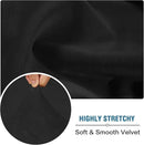 H.VERSAILTEX Velvet Stretch Individual Couch Cushion Cover Plush Cushion Slipcover for Loveseat Sofa Cushion Furniture Protector Seat Cushion Sofa Cover (1 Piece Sofa Cushion Cover, Black) by CozyNest Decor
