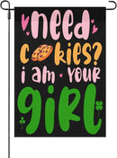 Scouts Girl Funny, Need I am Your Girl Seasonal Garden Flag 12x18 Double Sided Small Decorative Flag by GreenHaven Gardens