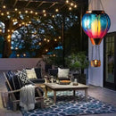 Starsoul Hot Air Balloon Solar Lantern with Candle Holder Glass Solar Hot Air Balloon Lantern with Flame Solar Hanging Hot Air Balloons Decorative for Lawn Porch Tree Yard by GreenHaven Gardens