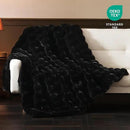 BENVWE Faux Fur Throw Blanket for Couch Bed - Fluffy Soft Thick Bubble Blanket for Living Room Home Decor - Fathers Day Birthday Gifts for Women Men, Black, 60" x 80" by CozyNest Decor