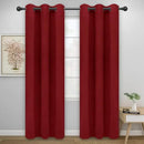 Easy-Going Blackout Curtains for Bedroom, Solid Thermal Insulated Grommet and Noise Reduction Window Drapes, Room Darkening Curtains for Living Room, 2 Panels (42x95 in, Christmas Red) by CozyNest Decor